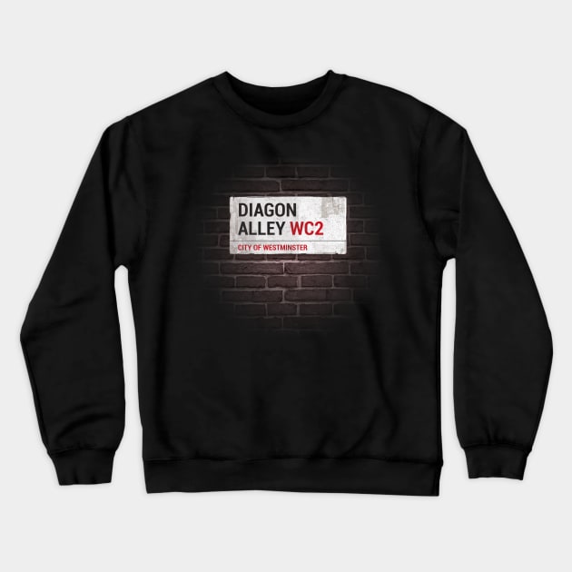 Diagon Alley Crewneck Sweatshirt by Curvilineo